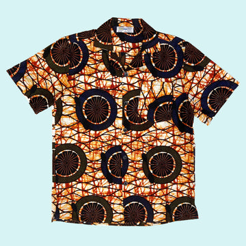 Orange Slices Kitenge Camp Shirt