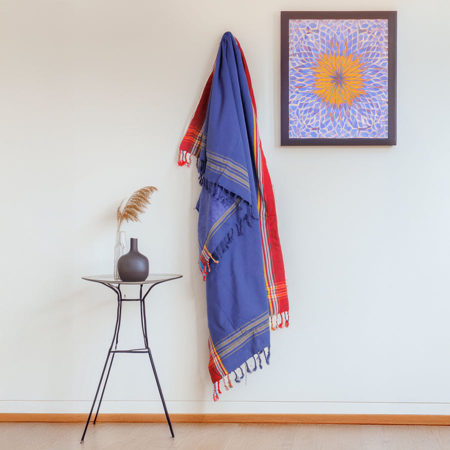 Navy Kenyan Beach Towel