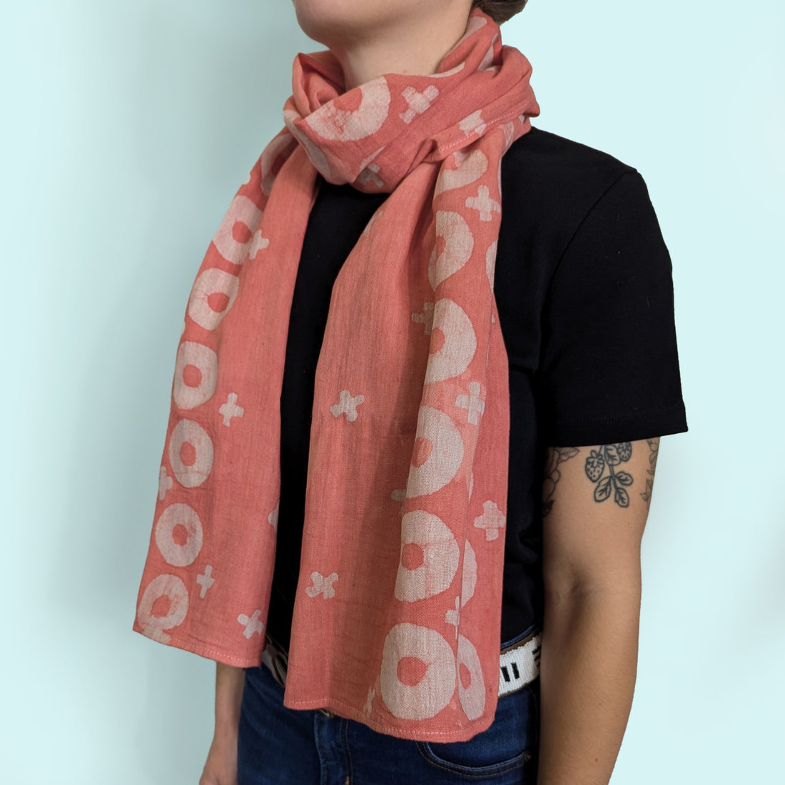 Coral Rectangle Scarf