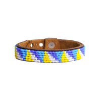 Small Angles Summer Beaded Leather Cuffs
