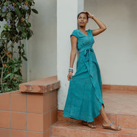 Hand-Dyed Wrap Dress